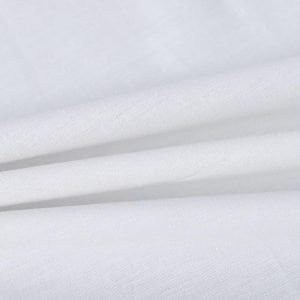 Mx2101 Bright White Poly Cotton Plain Woven Fabric 40s T180 01