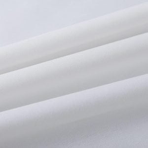 Mx2104 60s T300 Bleached White Combed Compact Cotton Percale Fabric 01