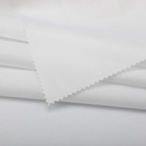 Mx2107 40s T220 Solid White Polycotton Plain Weave Tc Fabric 01