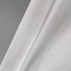 Mx2121 80s by 100s T500 3pi Bleached Plain Cotton Sateen Fabric 01