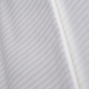 Mx2132 40s T250 Repetitive 5mm Narrow Stripes Textured White Cotton Sateen Fabric 01