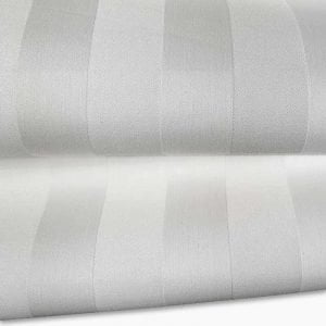 Mx2134 40s T250 3cm Stripe Pattern Half and Half Poly Cotton Blended White Fabric 01