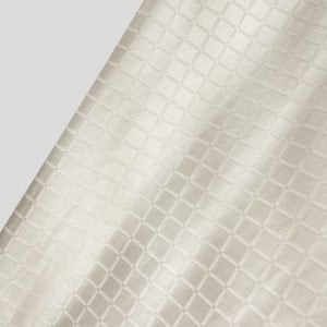 40S T250 Pure Cotton Balanced 5mm Satin Check White Dobby Fabric