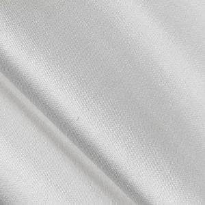 Mx2148 32s 2 Ply Equal Poly Cotton Blended Plain White Satin Tablecloth Fabric 01