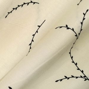 Mx2150 40s T200 100 Percent Cotton Monochromatic Printed Fabric with Willow Twigs 01
